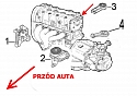 PODUSZKA DOLNA WSPORNIK SILNIKA FIAT BRAVO II STILO 2004- 