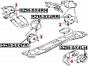 PODUSZKA SILNIKA PRAWA WSPORNIK FIAT SEDICI SUZUKI SX-4 1.6-16V